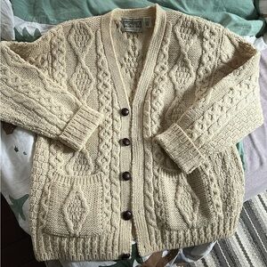 100% Irish Wool Cable Knit Sweater